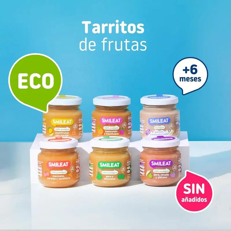 Smileat Bocal Poire et Pomme, 6x130 Gr