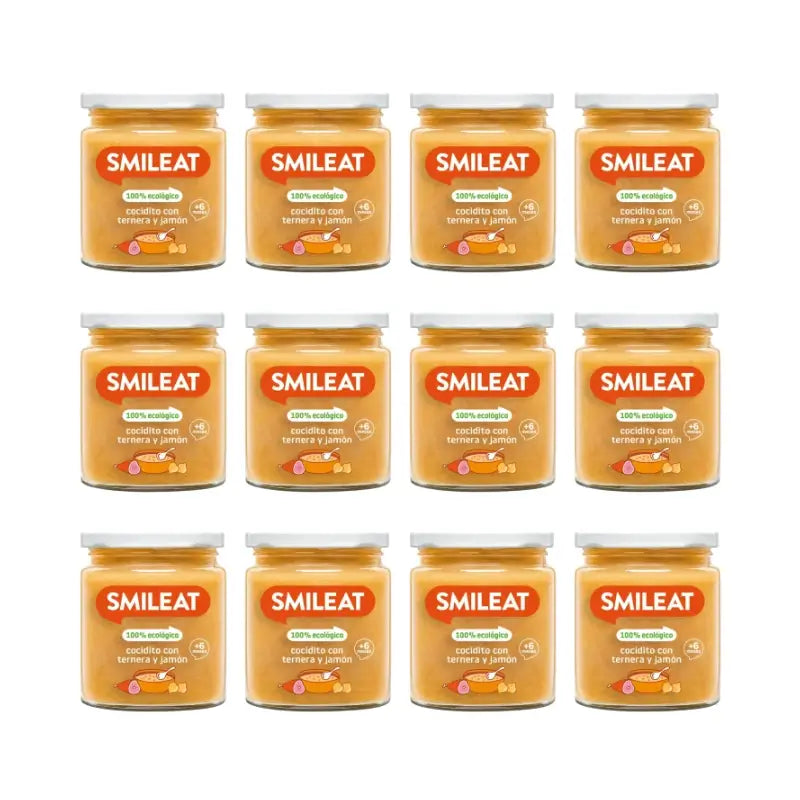 Smileat, petit pot de ragoût au veau et au jambon, 230 g, lot de 12