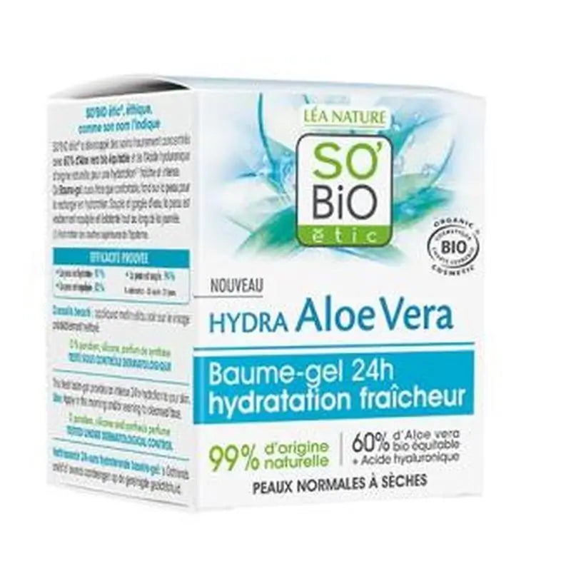 So'Bio Etic Aloe Refreshing Facial Gel Balm 24H 50Ml. Bio