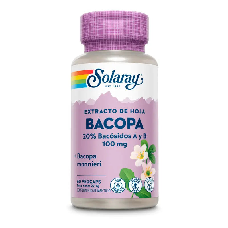 Solaray Bacopa 100 mg, 60 vegetarian capsules