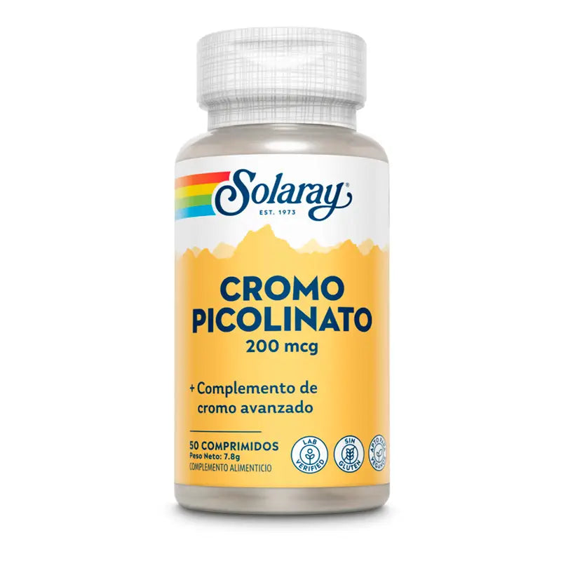 Solaray Chromium Picolinate 200 Mcg. 50 Comp.