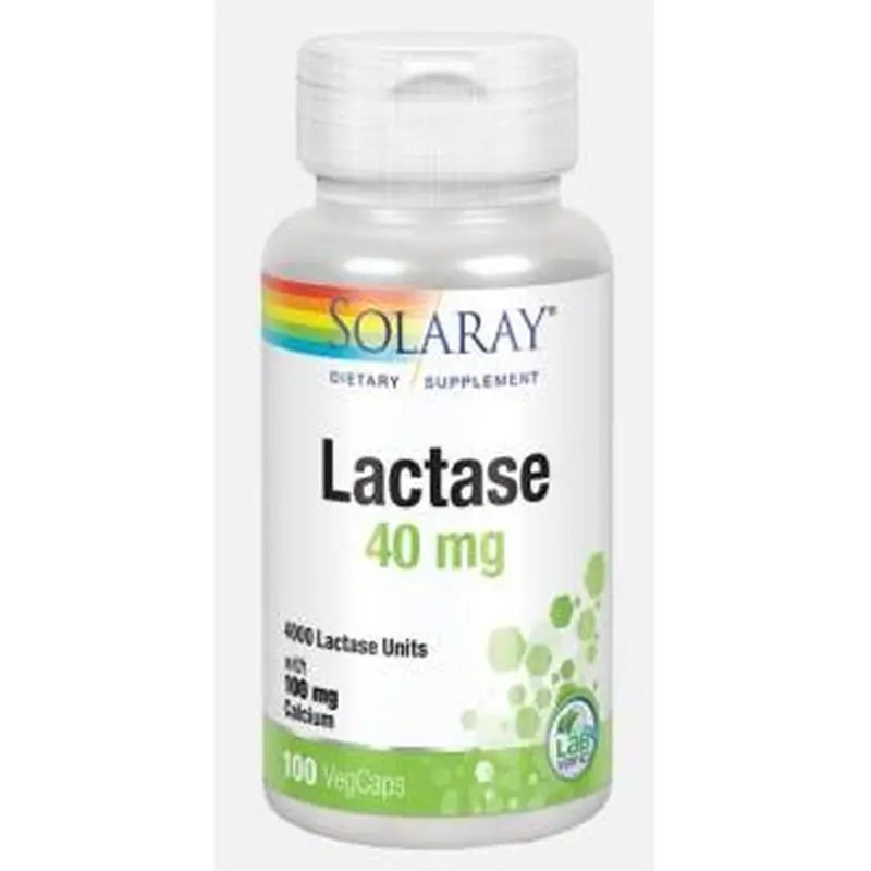 Solaray Lactase 40Mg. 4000Fcc 100 Capsulesveg