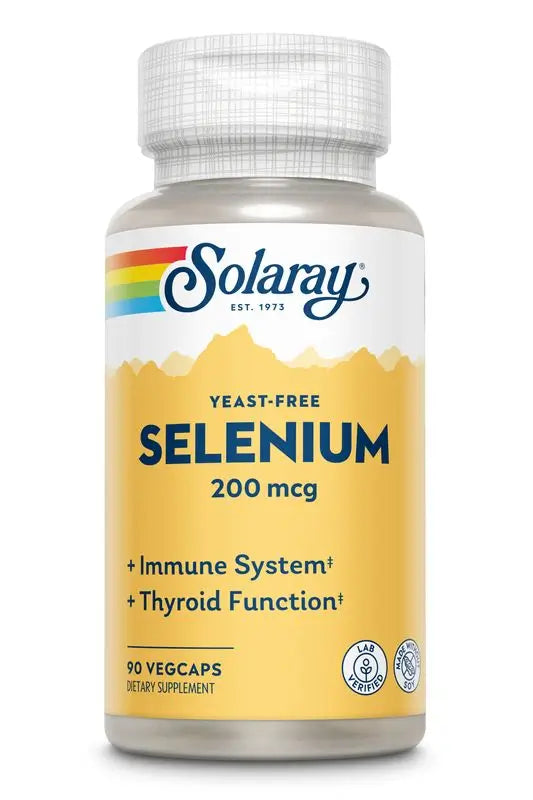 Solaray Yeast Free Selenium 200 Mcg, 90 Capsules