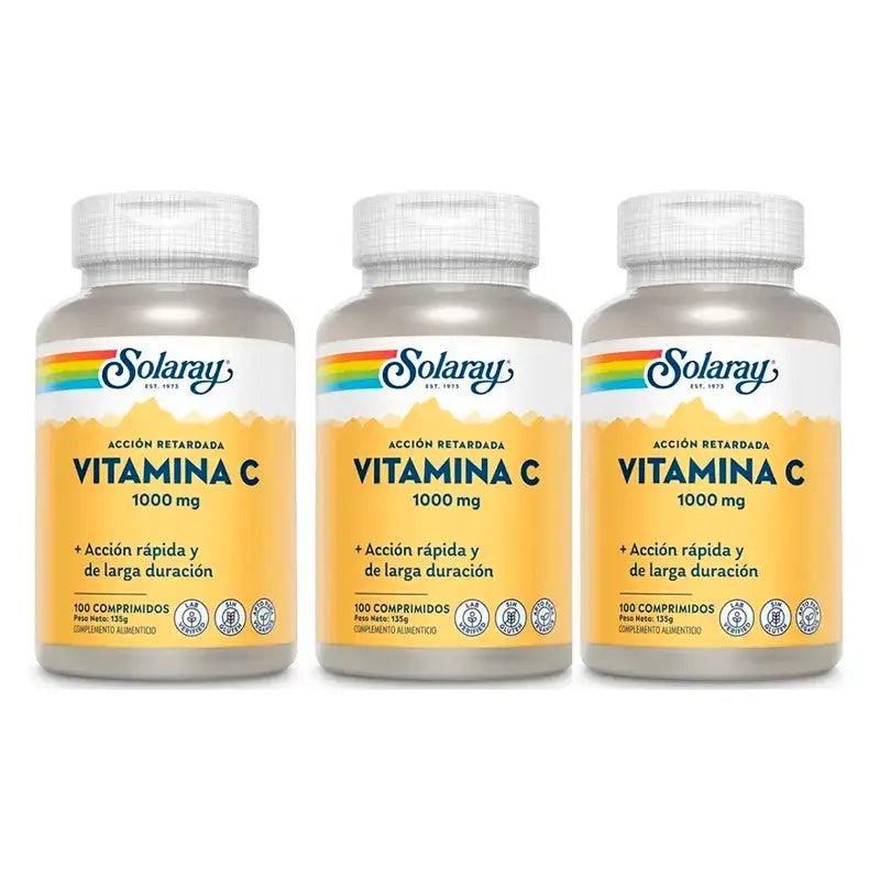 Solaray Vitamine C 1000 Mg. 3 x 100 Comp.
