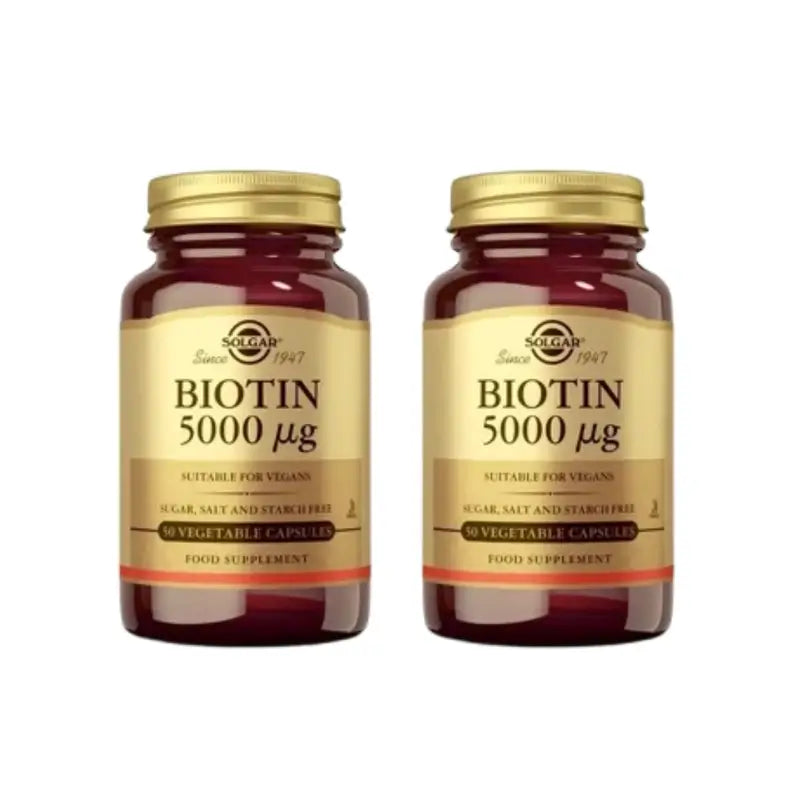 Solgar Biotin 5000 Mcg, 2X100 Capsules