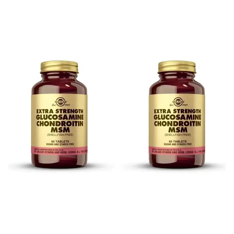 Solgar Glucosamine Chondroïtine Msm, 2X60 Comprimés