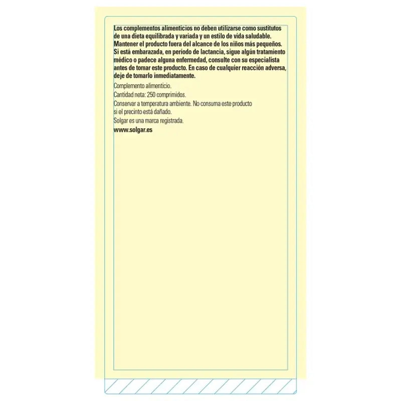 Solgar Magnésium avec Vitamine B6, 250 Comprimés