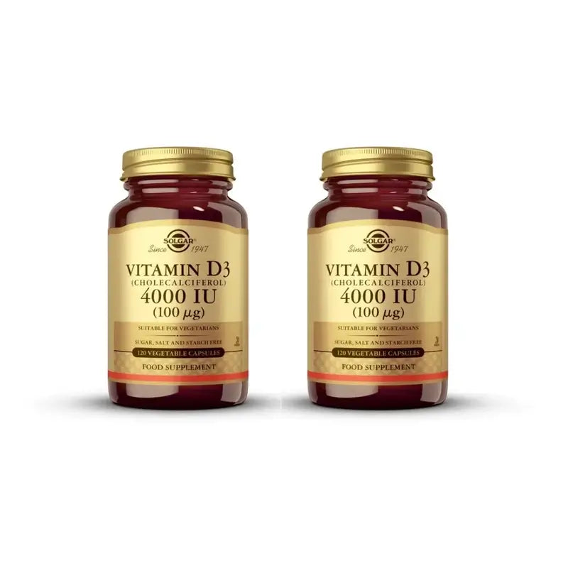 Solgar Vitamine D3 4000 IU, 2X120 Capsules