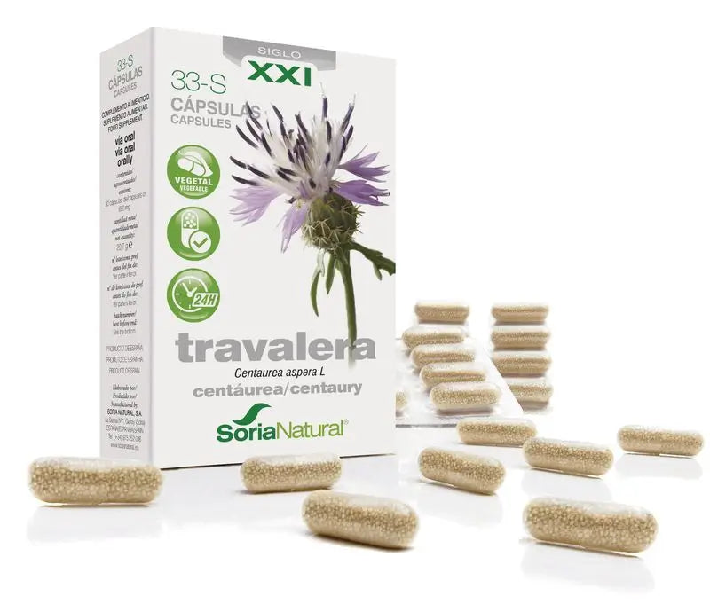 Soria Natural 33-S Travalera 200 Mg, 30 Capsules