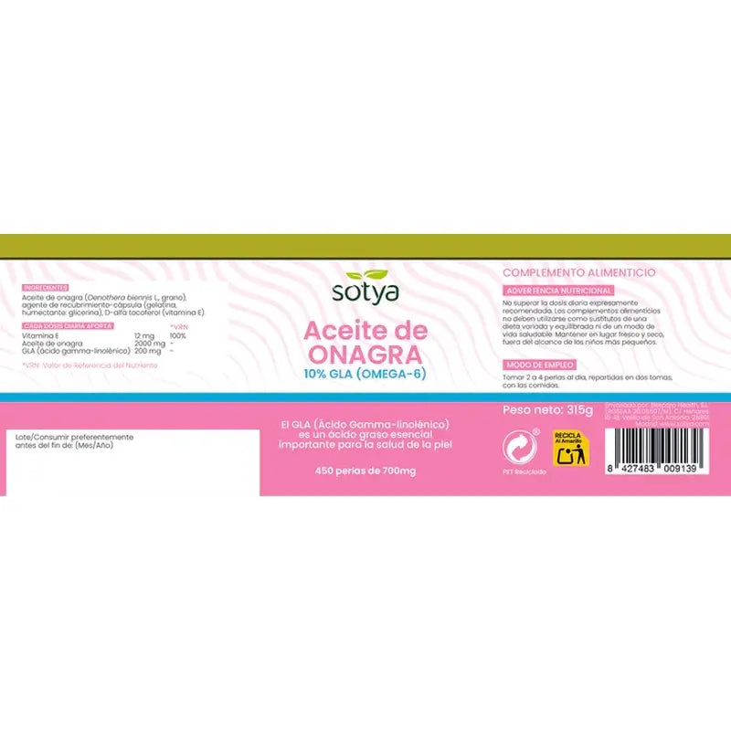 Sotya Onagre 700 mg, 450 gélules