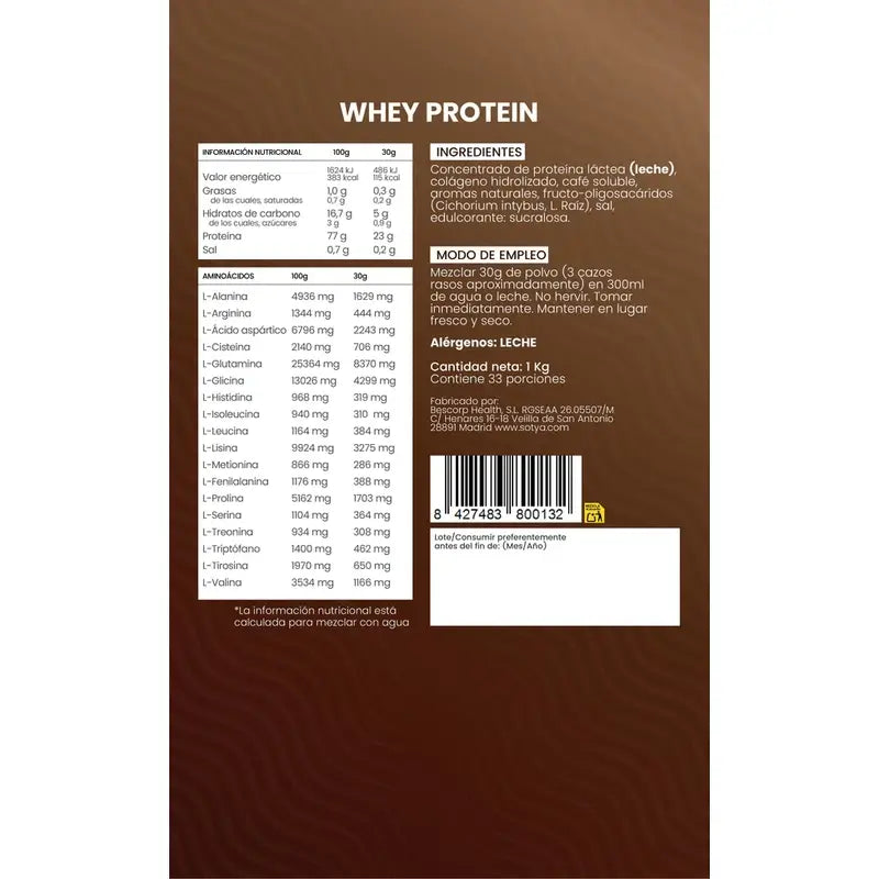 Sotya Whey Protein Cafe Macchiato Doypack , 1000 grammes
