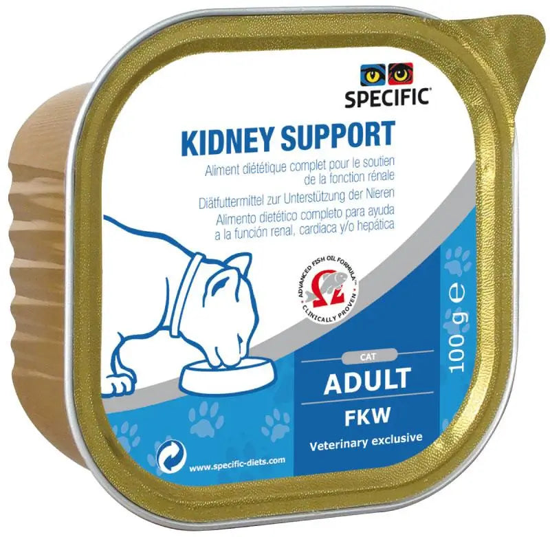 Specific Feline Adult Fkw Kidney Support Box, 7X100 grams, wet cat food