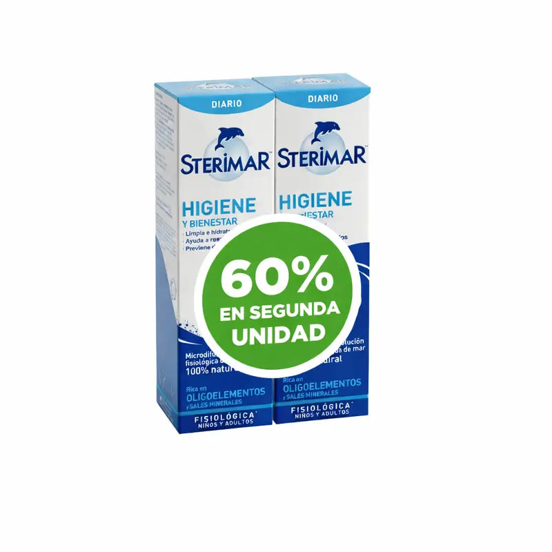 Sterimar Hyb, Pack 60 % gratuit sur la 2e unité, 100 + 100 ml