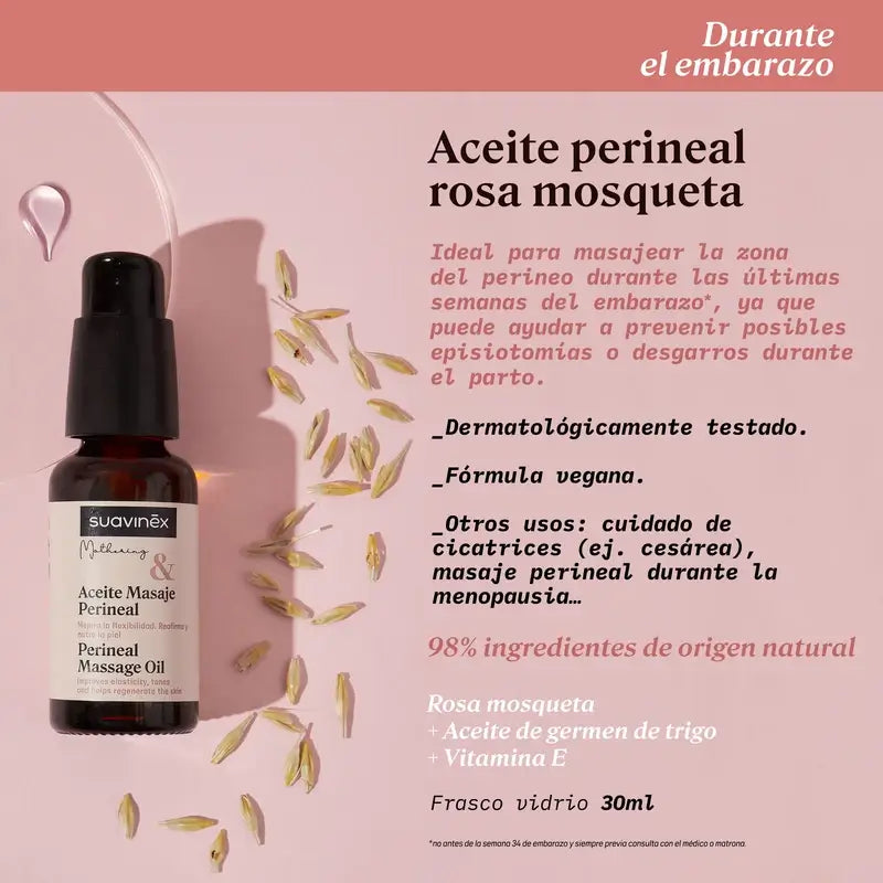 Suavinex Huile de massage pour le périnée, 30 Ml