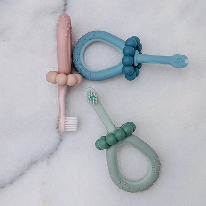Brosse à dents Suavinex pour bébés 0-2 ans, bleu