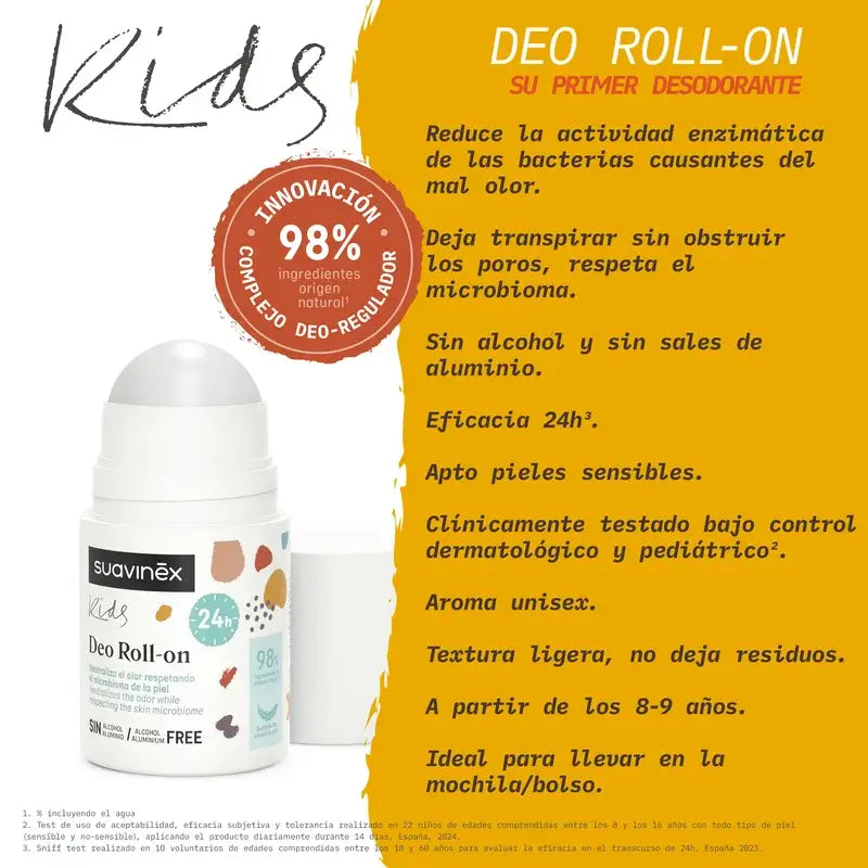 Suavinex Déodorant pour enfants, +8 ans, 50 Ml