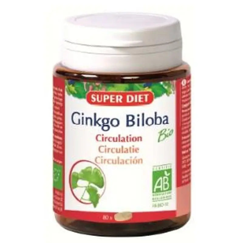 Superdiet Ginkgo Biloba Bio 80 Tablets