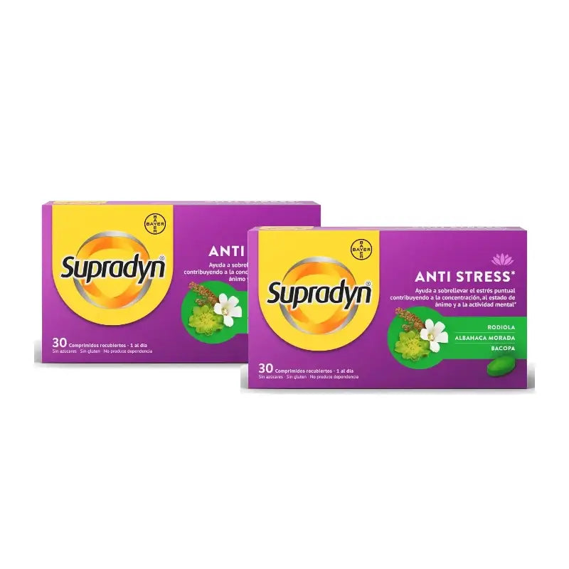 Supradyn Anti-Stress Concentration et Mémoire, lot de 2 x 30 comprimés