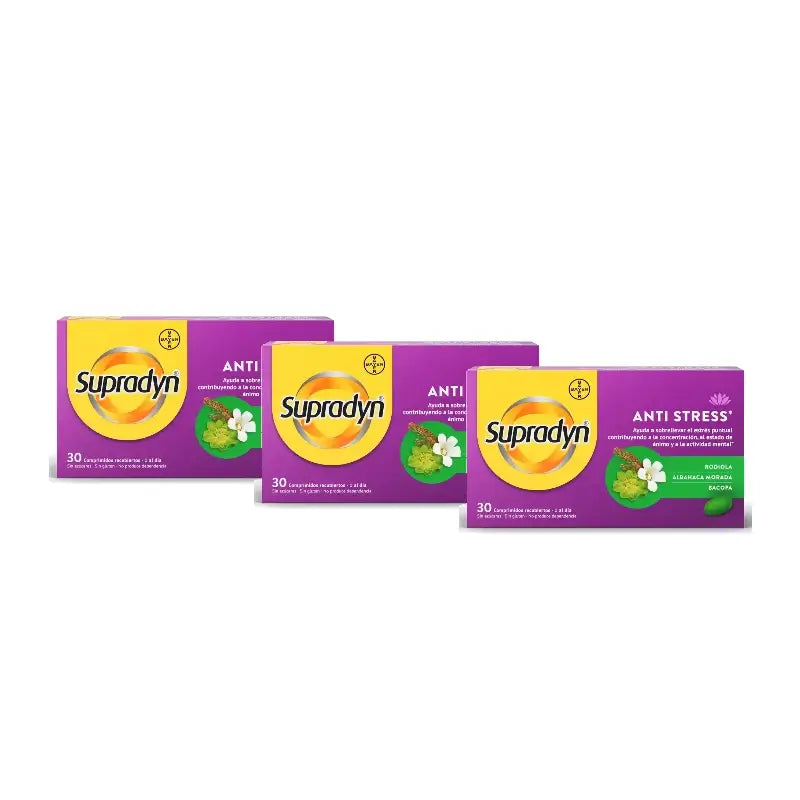 Supradyn Anti-Stress Concentration et Mémoire, lot de 3 x 30 comprimés