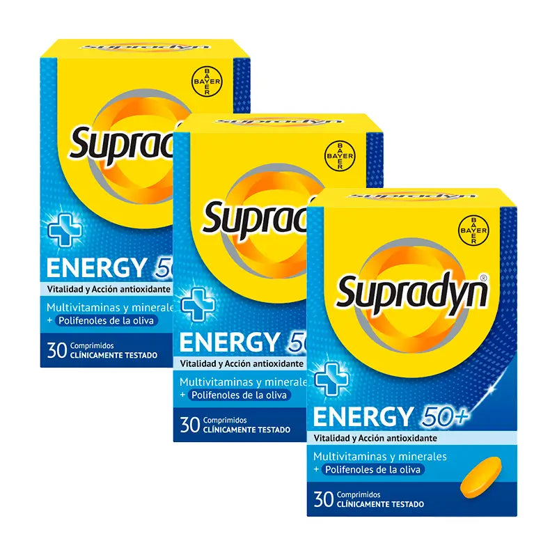 Supradyn Energy 50+ Vitamins, Minerals, and Energy, 3x30 Tablets