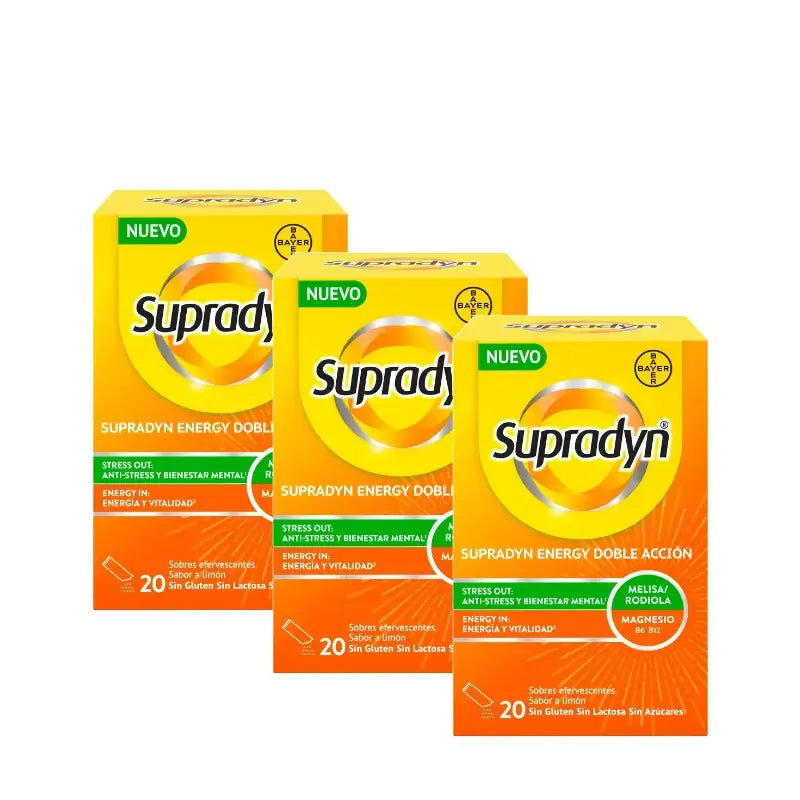 Supradyn Energy Double Action, lot de 3 x 20 sachets