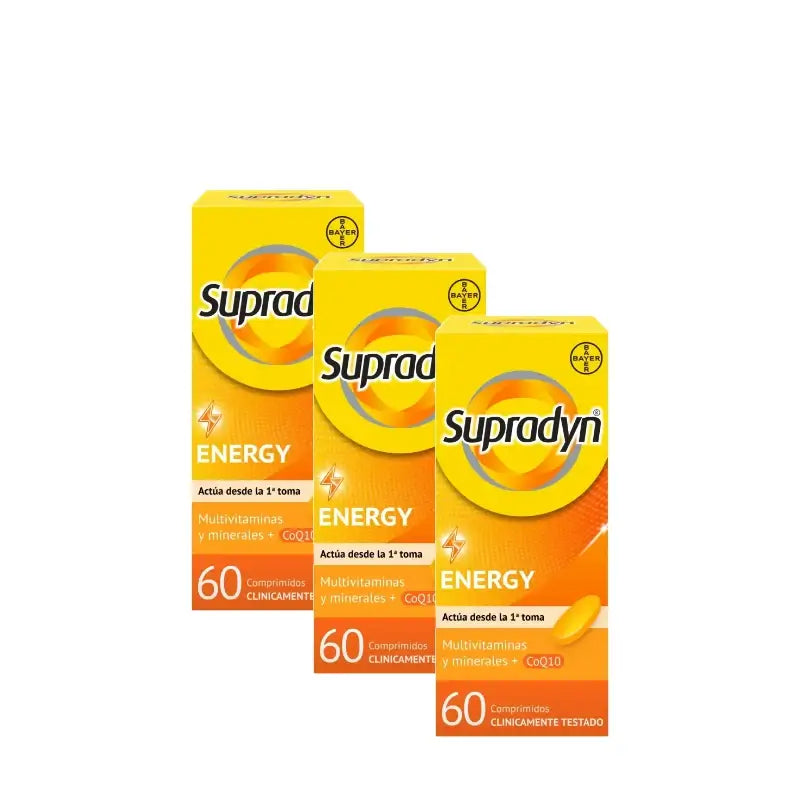 Supradyn Energy : vitamines, minéraux, énergie et vitalité, lot de 3 x 60 comprimés