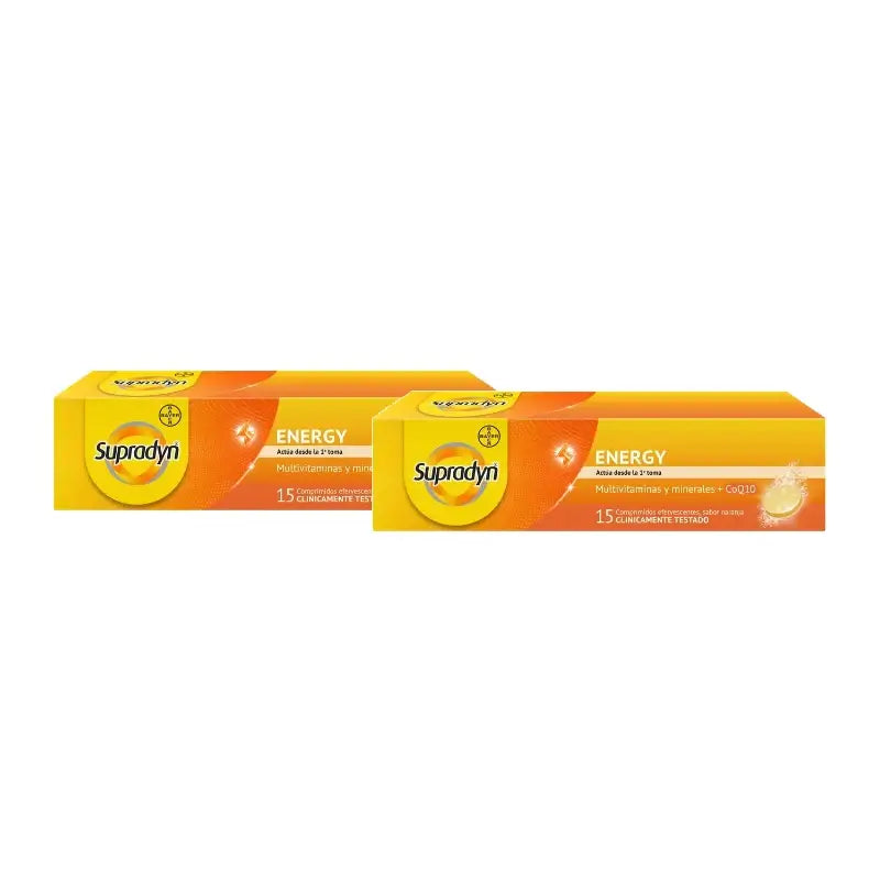 Supradyn Energy : vitamines et énergie, lot de 2 x 15 comprimés effervescents