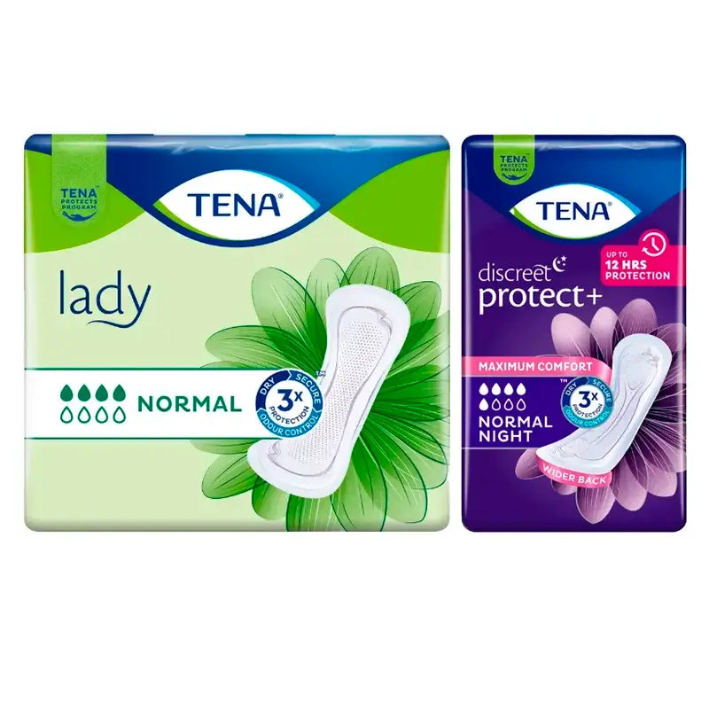 TENA Lady Normal 1 x 24 pcs + TENA Discreet Normal Night 1 x 10 pcs - 1 SEMAINE