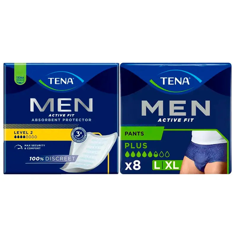 TENA Hommes Niveau 2 Incontinence 1x20 pcs + TENA Hommes Pantalon Active Large 1x8 pcs