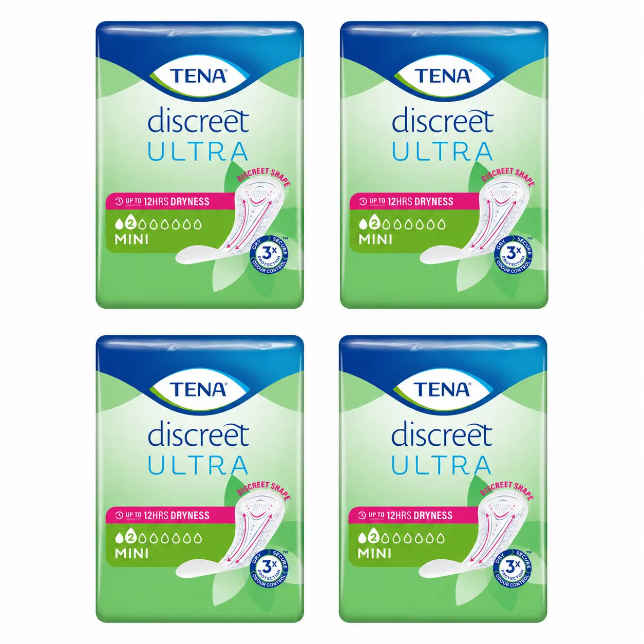 TENA Discreet Mini Pack, 4 X 20 pcs.