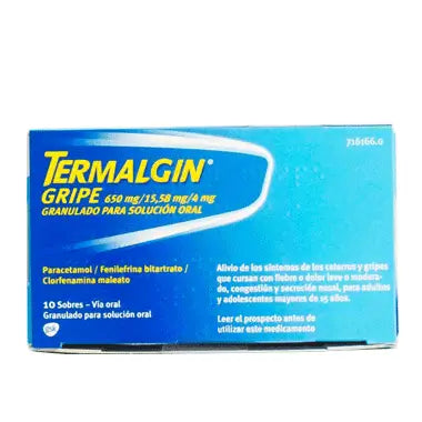 Termalgin Influenza 650 mg Granules for Oral Solution, 10 Sachets
