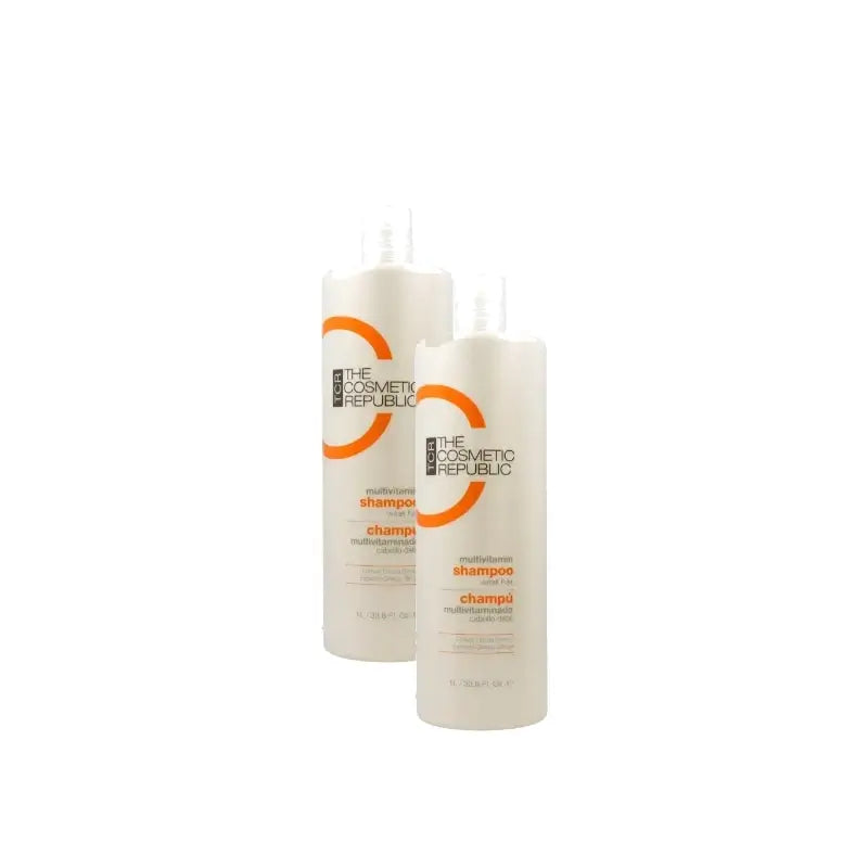 The Cosmetic Republic : shampoing multivitaminé, 1 000 ml, lot de 2