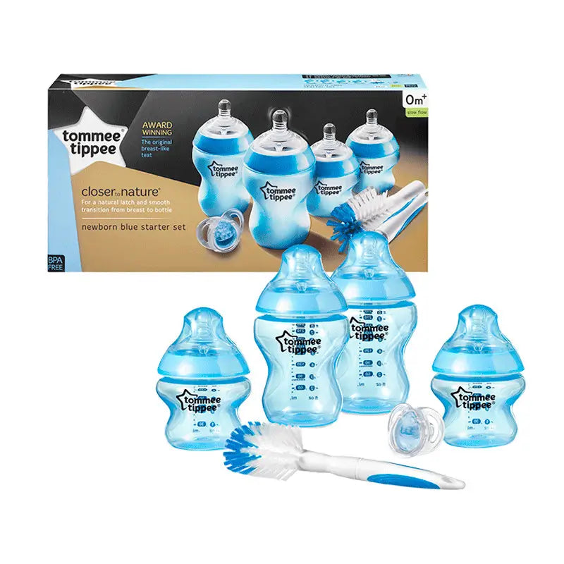 Tommee Tippee Closer To Nature Newborn Kit Blue, 2X260 ml 2X150 ml