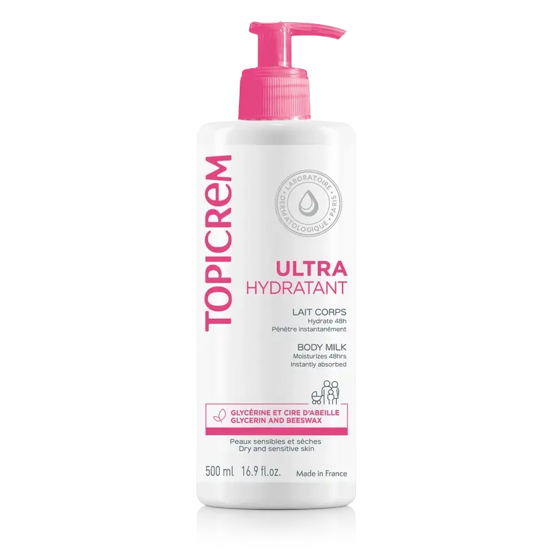 Topicrem Lait corporel ultra hydratant 500 ml