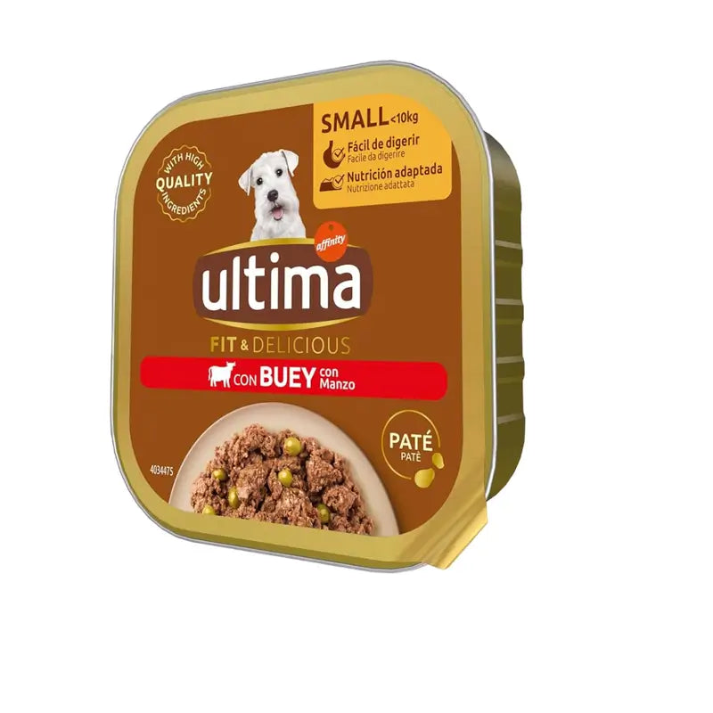 Dernière nourriture humide Ud Mini Wet Terrine Beef Tray Sino Grainle, 150 g