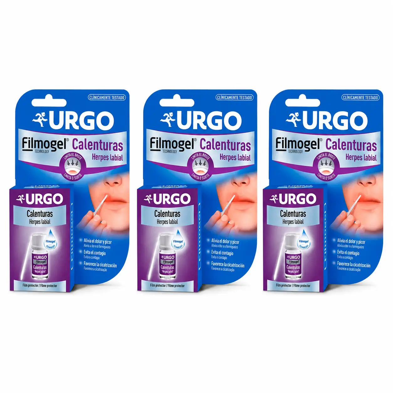 Urgo Filmogel contre les boutons de fièvre, 3 ml, lot de 3