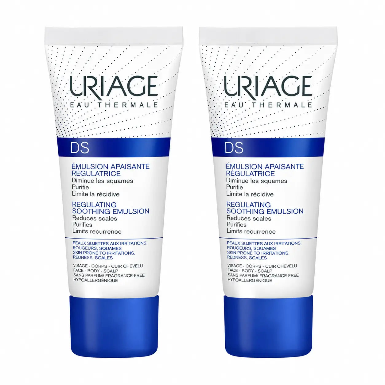 Uriage DS Émulsion apaisante 40 ml sans parfum, lot de 2