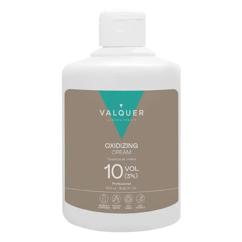 Valquer Hydrogen Peroxide 10 Vol (3 %) - Oxydant professionnel pour les cheveux, 500 ml