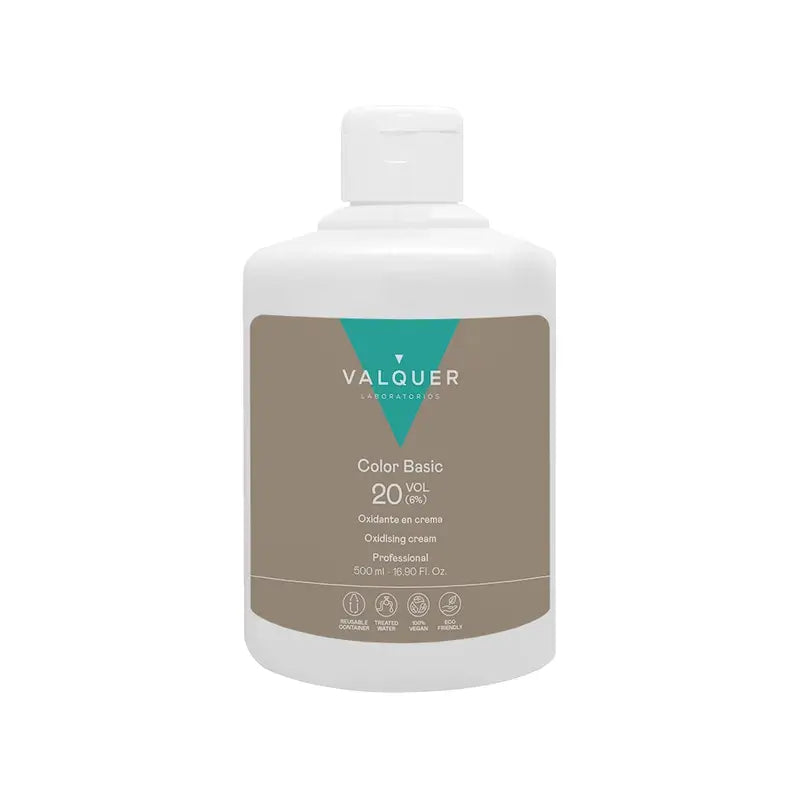 Valquer Agua Oxigenada 20 Vol (6 %) - Oxydant professionnel pour cheveux, 500 ml