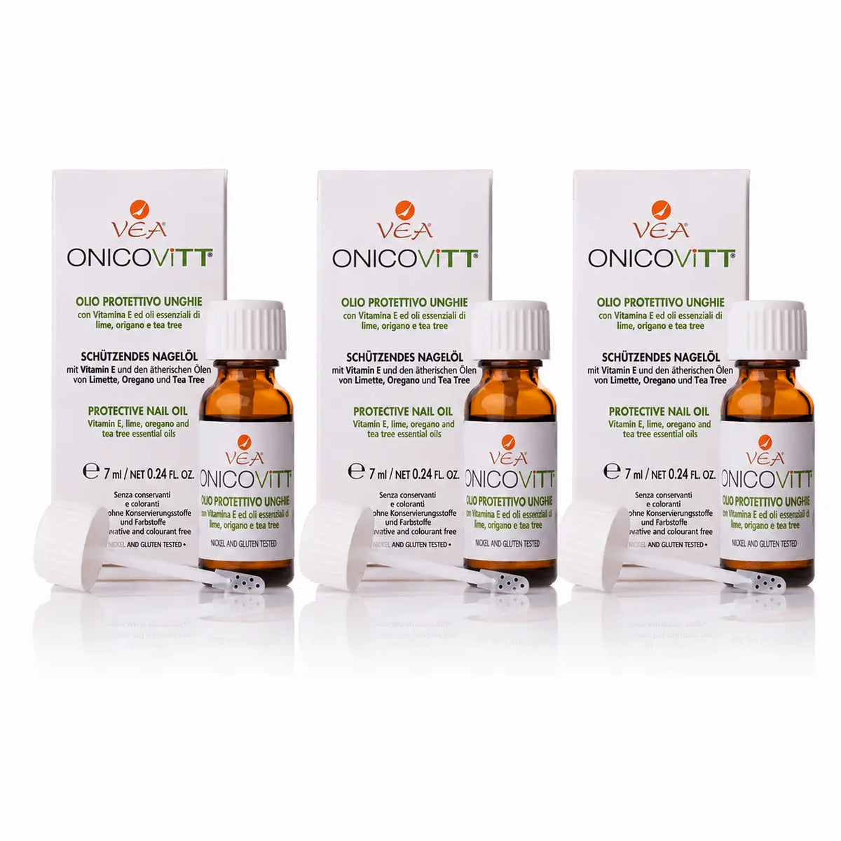 Découvrez Onicovitt Huile protectrice pour les ongles, 7 ml, lot de 3