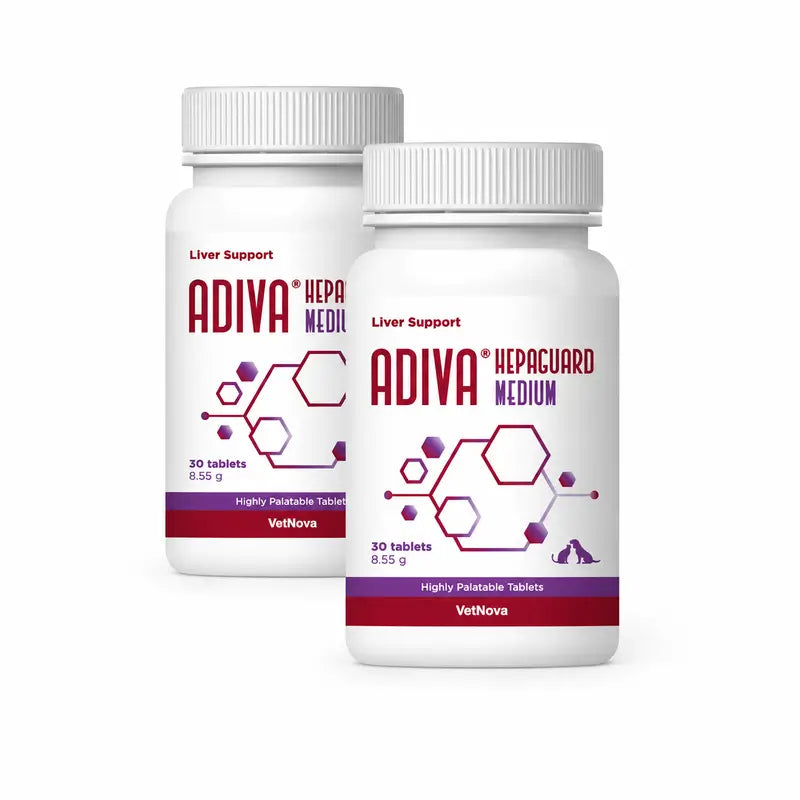 Vetnova Adiva Hepaguard, pack moyen : 2 x 30 comprimés