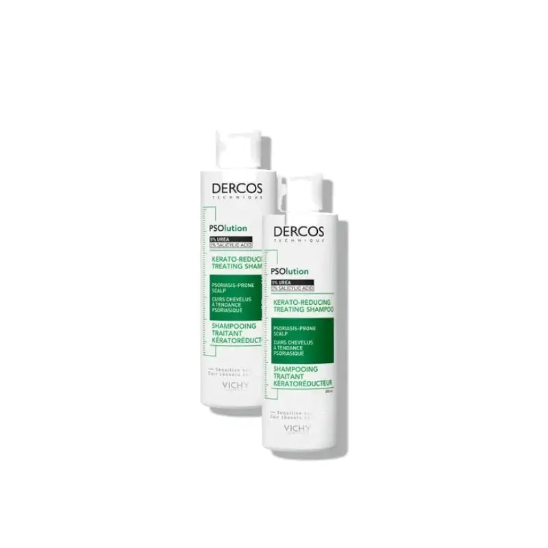 Vichy Dercos Psolution : shampooing antipelliculaire et anti-démangeaisons, lot de 2