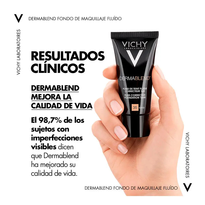 Vichy Dermablend Fluide correcteur n° 35 Sable 30 ml