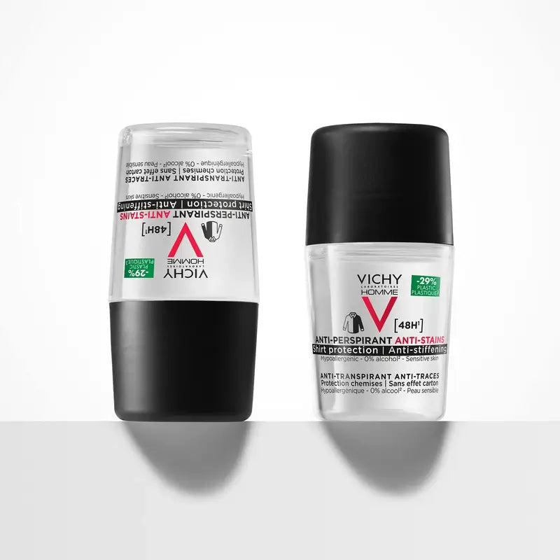 Vichy Homme 48H Déodorant Roll-On Anti-Transpirant et Anti-Points 50 ml