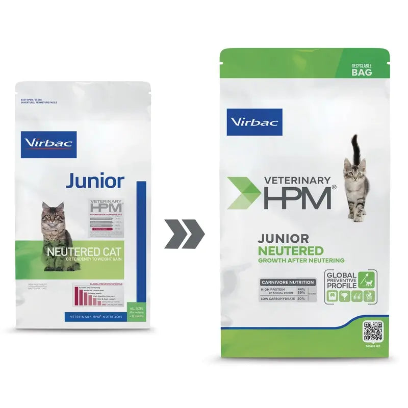 Virbac Hpm Junior Croquettes stérilisées pour chat 3 Kg, croquettes pour chat