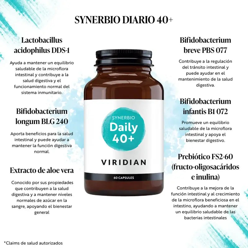 Viridian Synerbio 40+ 60Cap.Veg.