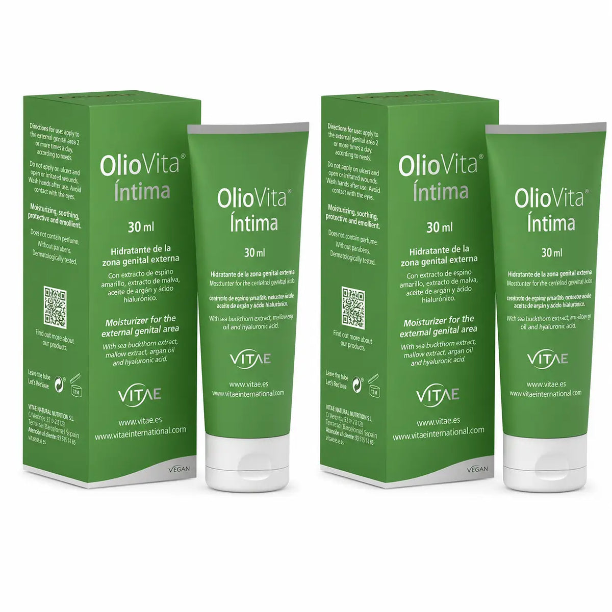 Vitae Health Innovation, S.L. Oliovita Intimate Cream, 30Ml , pack 2