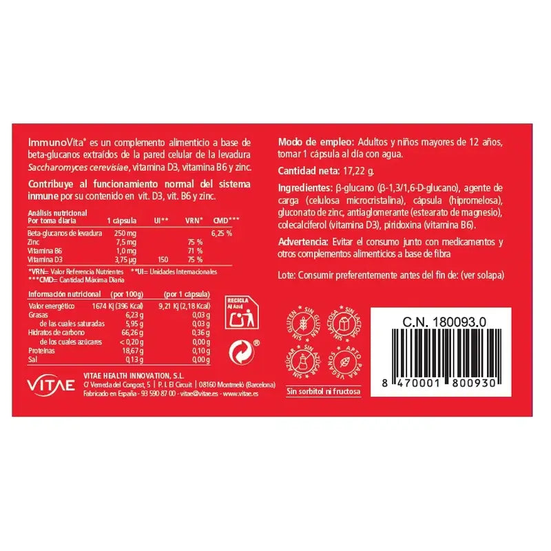 VITAE Immunovita, 30 gélules