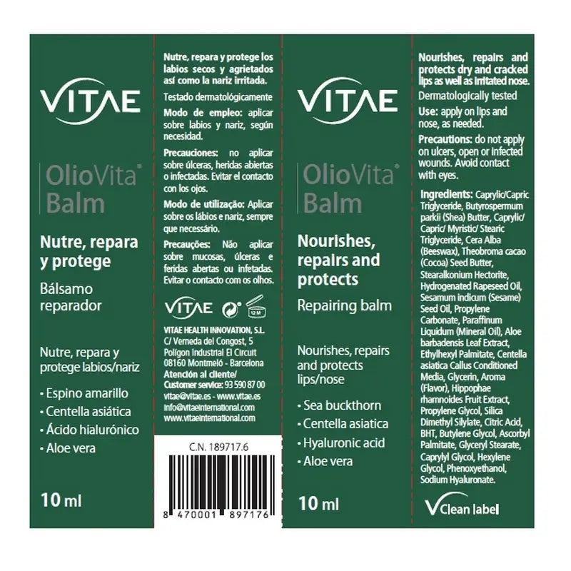VITAE Baume Oliovita, 10ml