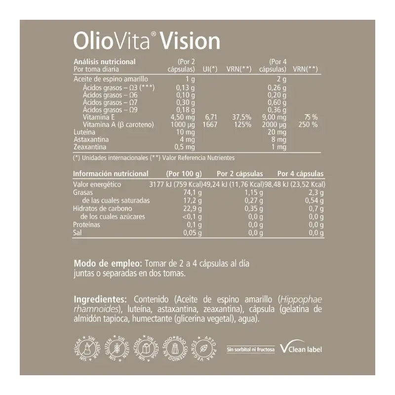 Vitae Oliovita Vision, 60 gélules